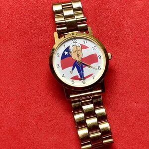 President "Bill Clinton" analog-quartz watch / runs backwards